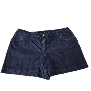 Mossimo Denim Stretch‎ Shorts Womens 20W Blue Dark Wash Plus Size